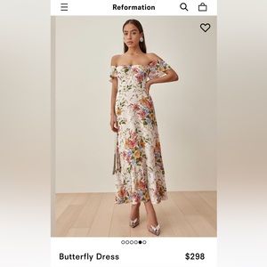 Reformation Butterfly Dress. Only worn 2 times!